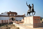 Statue of Maharaja Surajmal Lohagarh Fort Bharatpur
