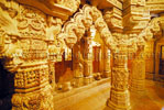 Carved Piller at Jain Temple Jaisalmer Fort