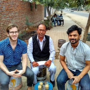 Rajiv Pinto & Peter Groch with Driver Salim